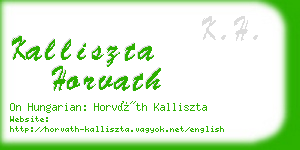 kalliszta horvath business card
